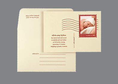 oblation papers 'olivia' baby announcement | simple pretty