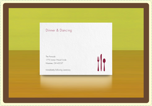 alice-louise press picnic-themed reception card | simple pretty