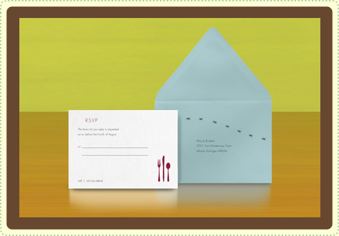 alice-louise press picnic-themed response card | simple pretty