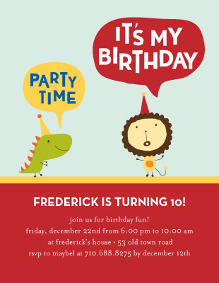 roaring-fun_lge petite alma 'roaring fun' invitation | simple pretty