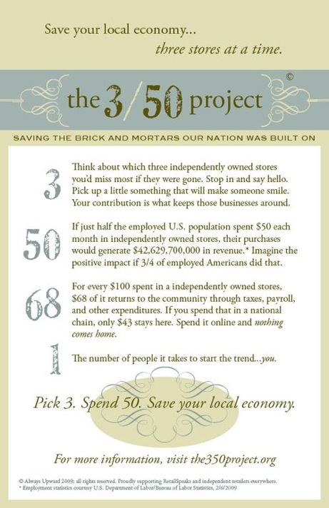 the 3/50 project for the local economy | simple pretty