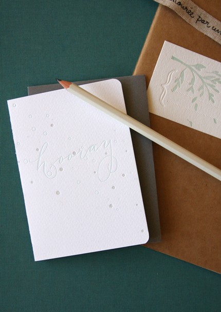 simplesong 'hooray' card | simple pretty