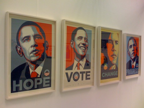 shepard fairey at unofficially official: inspired art for obama exhibition | simple pretty