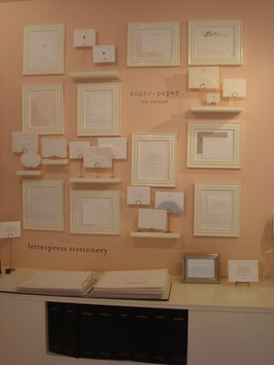 sugar paper custom stationery wall | simple pretty
