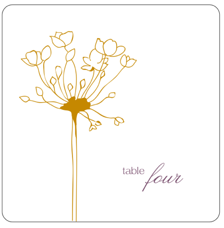 satsuma press wedding collection, allium table card | simple pretty