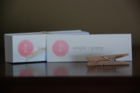 simple pretty business cards, designed by black pearl press | simple pretty