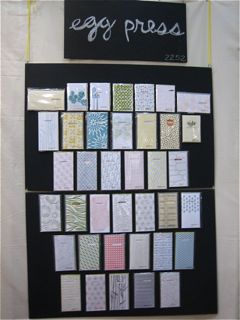 egg press card wall, nss 2009 | simple pretty
