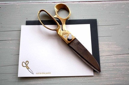 small square design 'cut to the point' cards | simple pretty