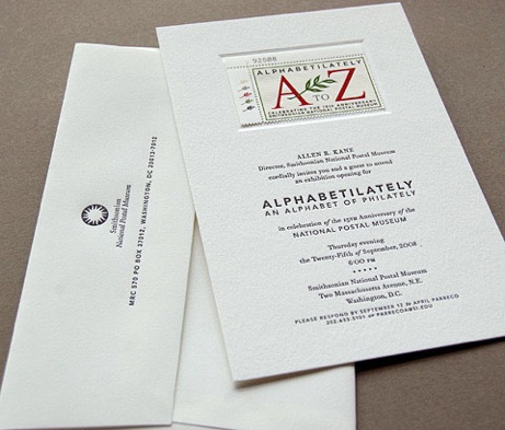 alphabetilately invitation, one heart press | simple pretty