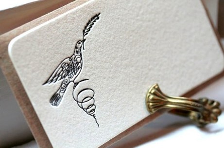 austin press bird and feather gift card | simple pretty
