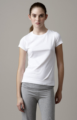 ebjb15white ADAM cap-sleeve crew | simple pretty