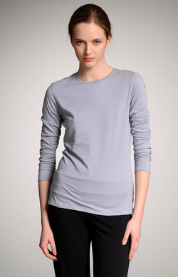 ebjb17shale ADAM long sleeve crew in "shale" | simple pretty