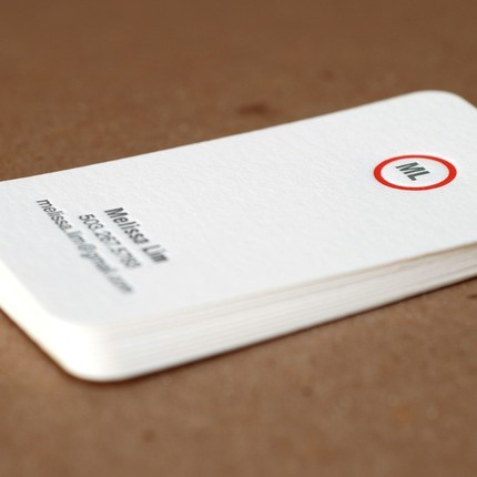 ruby press modern circle business cards | simple pretty