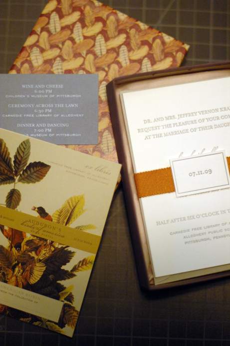 kransinvite2 sideshow press public library wedding suite | simple pretty