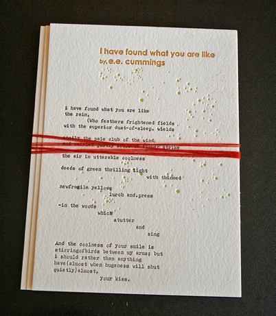 lark press letterpressed poems | simple pretty