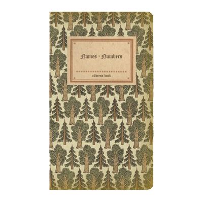 namesnumbers tree pattern address book at nell hill's | simple pretty