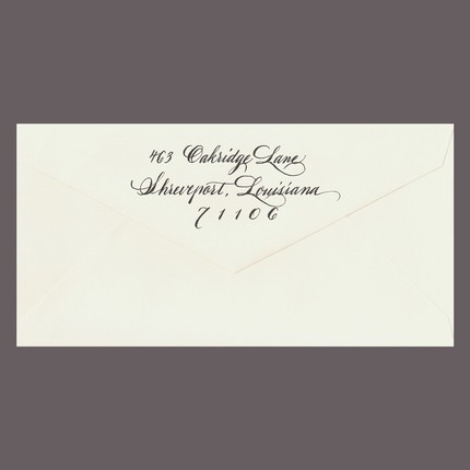 della carta calligraphed return address | simple pretty