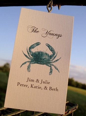 happy girl greetings 'blue crab' card | simple pretty