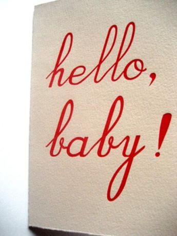 bread and butter 'hello, baby!' card | simple pretty