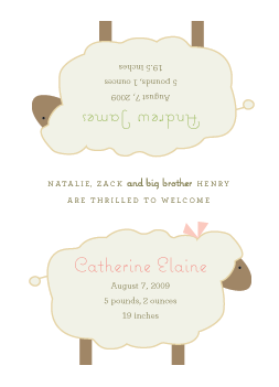 lamb-announce1 twin lambs announcement by blonde designs | simple pretty