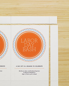 martha stewart labor day bash invitations | simple pretty