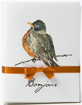 cynthia dunn watercolor notecards 'robin' | simple pretty
