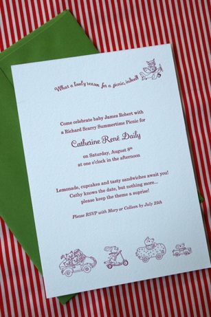 craft lovely richard scarry invitation | simple pretty