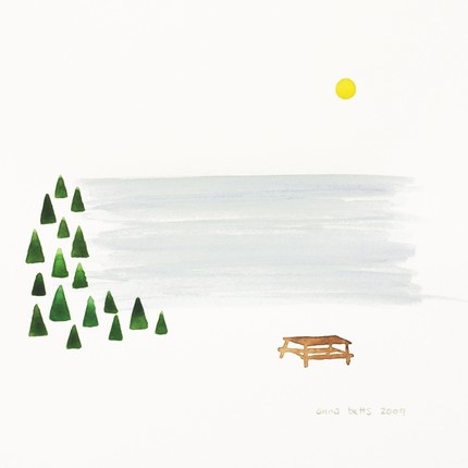 lake view watercolor by artist anna betts | simple pretty