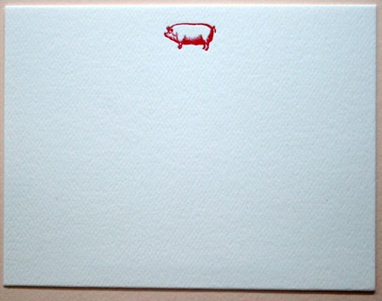 a day in may pig notecards | simple pretty