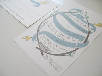 denise ann holmes custom wedding invitation | simple pretty