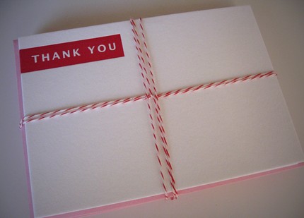 gus and ruby thank you notecard | simple pretty