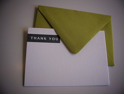 gus and ruby thank you notecard | simple pretty