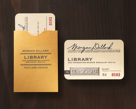 eric stevens/tower of babel 'morgan dillard' library card | simple pretty