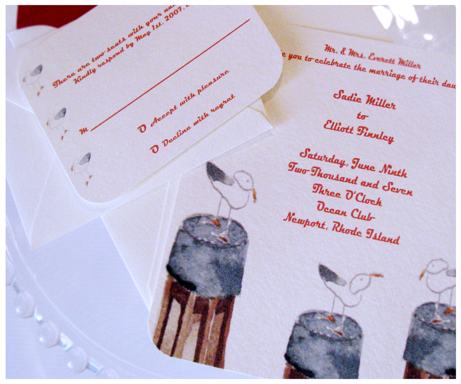 griffin-vites seagulls wedding invite | simple pretty