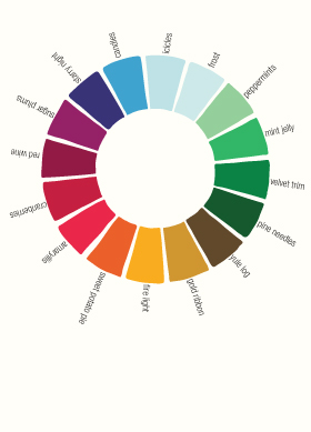 seltzer goods holiday color wheel card | simple pretty