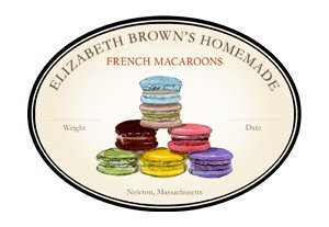 felix doolittle macaroons custom label | simple pretty