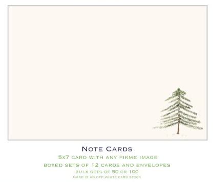 pikme papers pine tree notecards | simple pretty