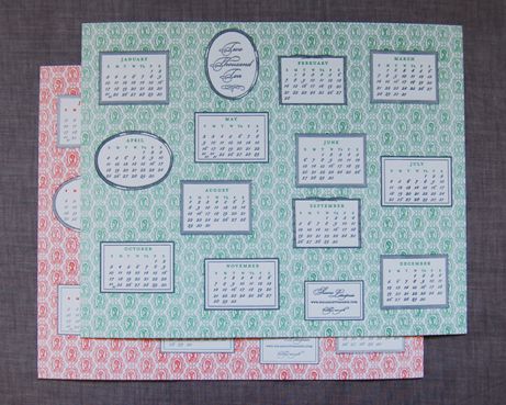 sesame letterpress 2010 calendar | simple pretty