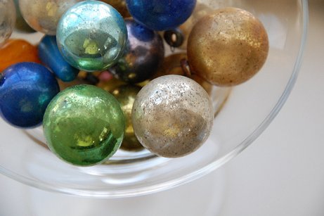 mini ornaments in simple vase | simple pretty