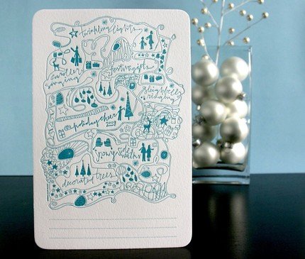 spring olive holiday card | simple pretty