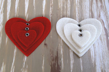 bellfelthearts bell'occhio felt hearts | simple pretty