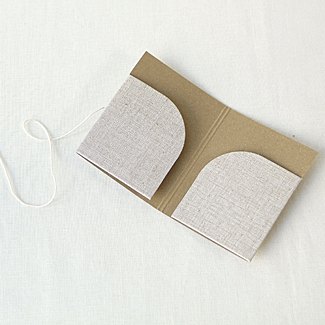 billet card case with string closure | simple pretty