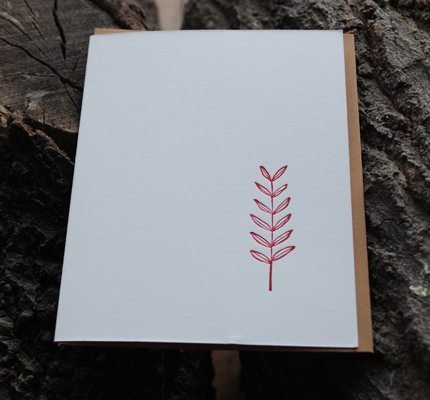 bookhou letterpress card | simple pretty
