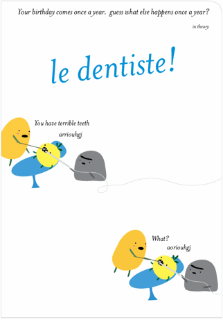 fomato 'le dentiste' card | simple pretty