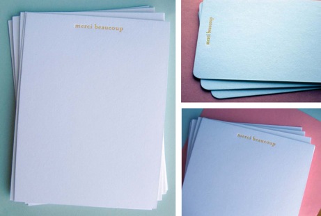 lox papers 'merci beaucoup' cards | simple pretty