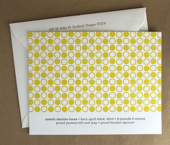 egg press dots and circles baby announcement | simple pretty