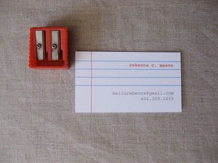 sweet beaker notebook paper calling cards | simple pretty