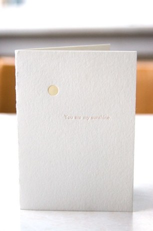 iron curtain press 'you are my sunshine' card | simple pretty
