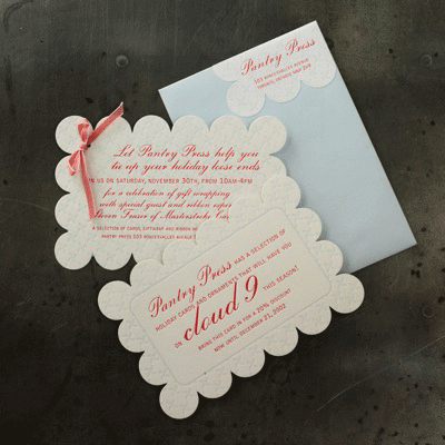 pantry press scalloped card | simple pretty