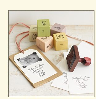 maybellebaby maybelle rubber stamp baby announcement | simple pretty